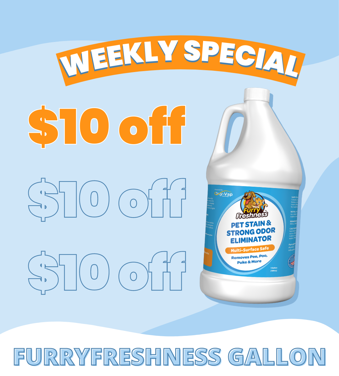 FurryFreshness - Gallon - FurryFreshness Premium Stain and Smell Remover