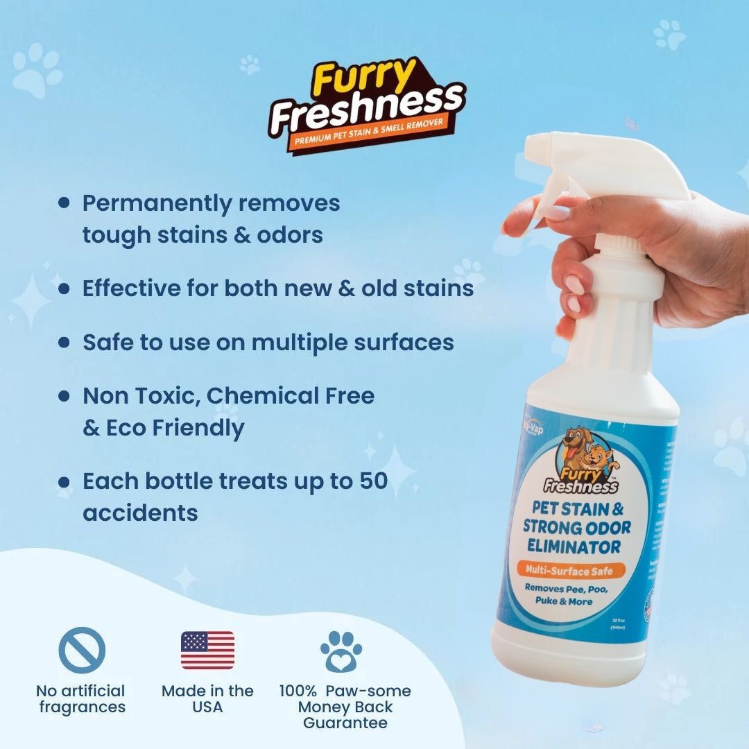 FurryFreshness Pet Stain & Odor Remover, Poop Bags & StainSpotter Bundle